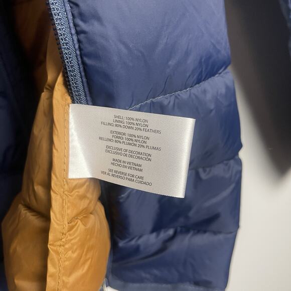 Eddie Bauer Mens Lightweight Water Repellent Packable Jacket 650 Down Blue Small - Picture 12 of 14